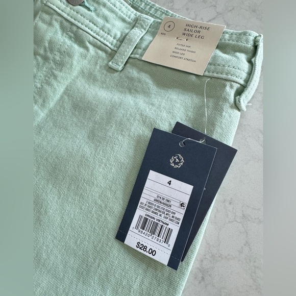 Mint Green High-Rise Sailor Wide Leg Ankle Jeans from Universal Thread - NWT sz4 - Picture 4 of 6